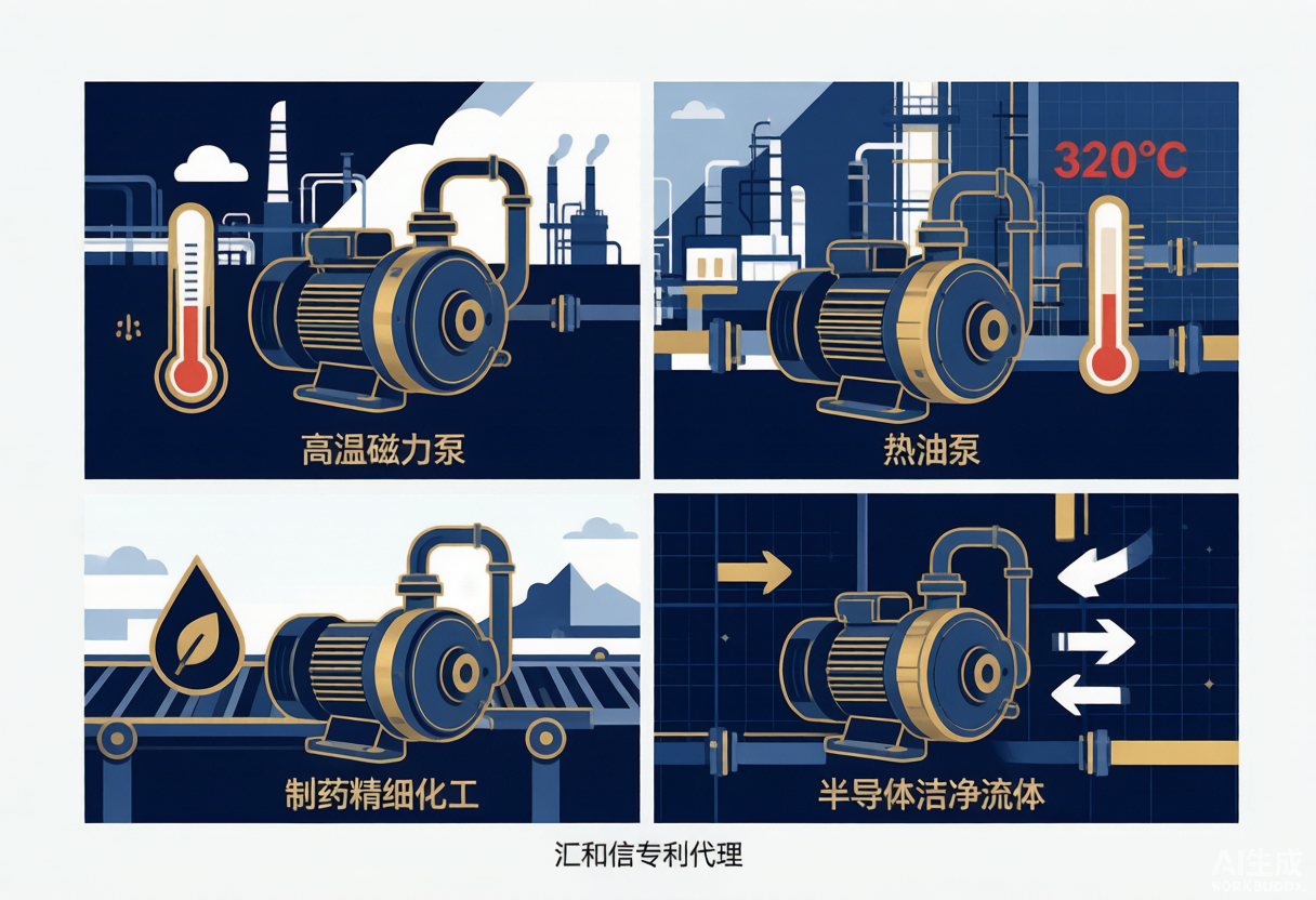 EP 441 · 高温磁力传动泵 · 4 大工业应用场景
