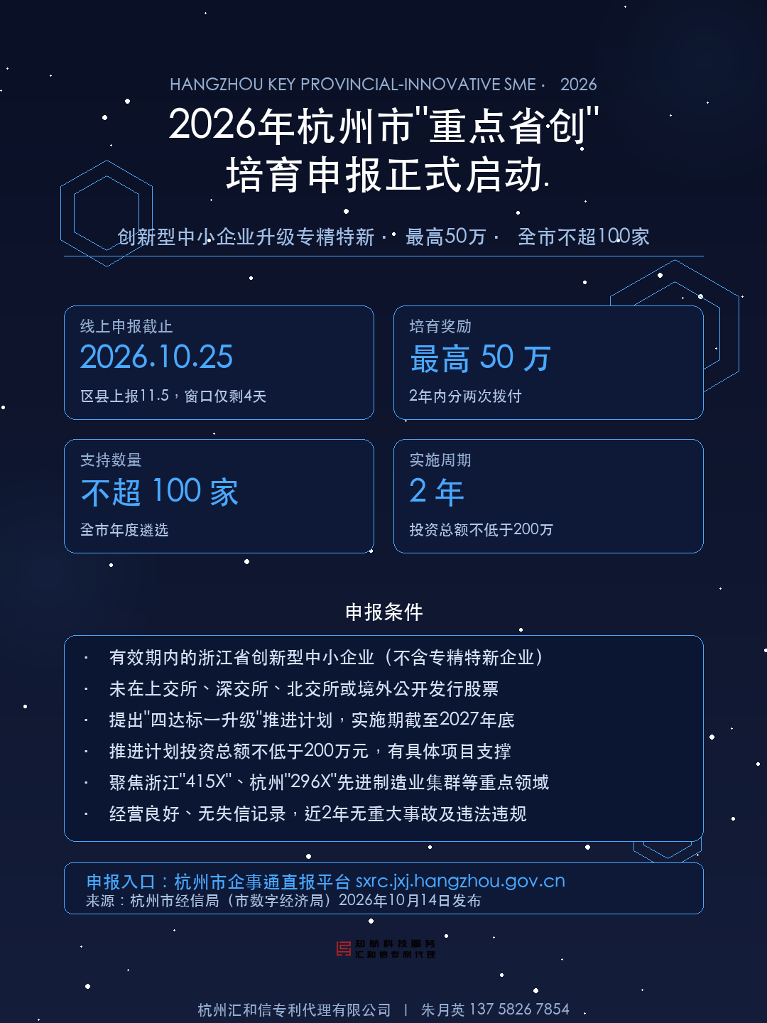 2026年杭州市重点省创培育申报要点设计图